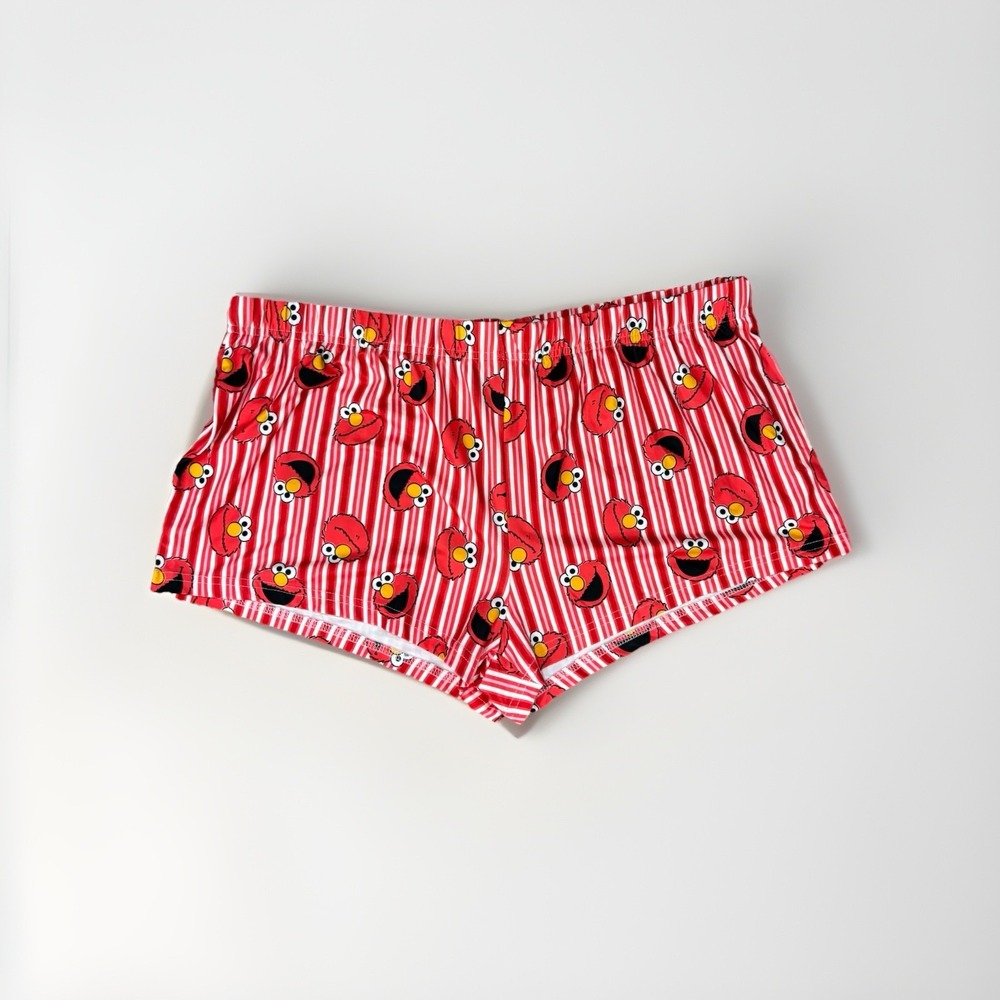 Sesame Street Red Stripe Elmo Women's Sleep Shots Size XL  Kidscore